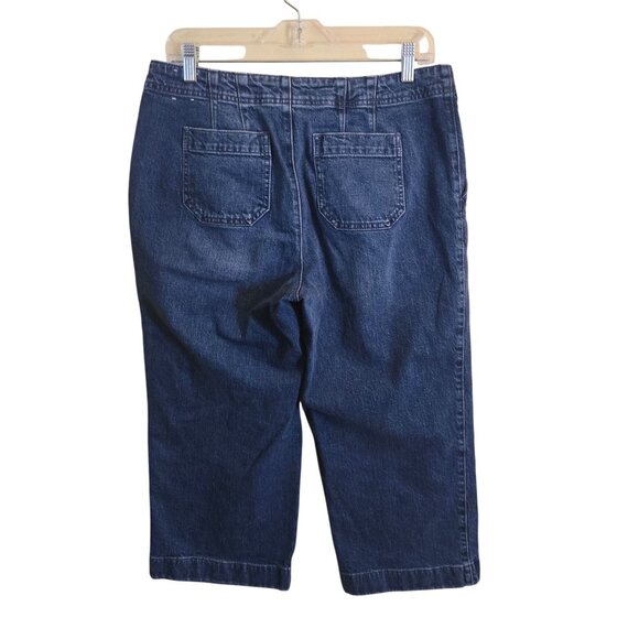 Talbots Crop Wide Leg Jeans Cora Wash 2023 Size 10p - Picture 3 of 8